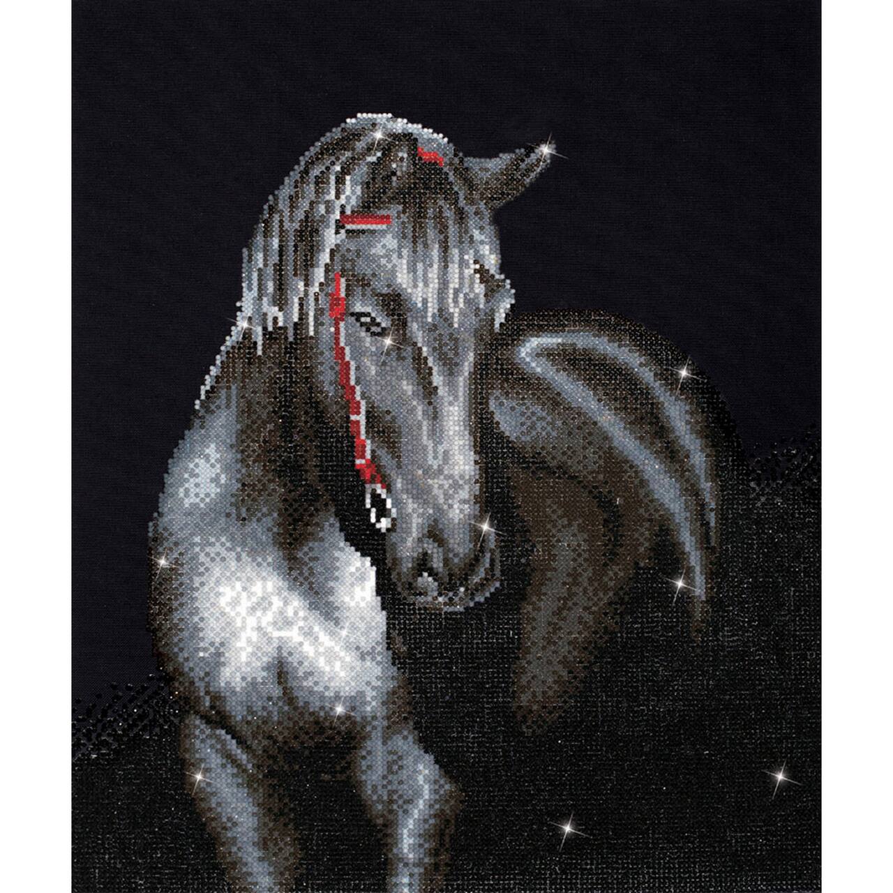 Diamond Dotz® Intermediate Midnight Stallion Diamond Painting Kit